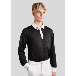 Polo da concorso Montar MoWill maniche lunghe donna Nero