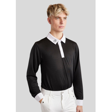 Polo da concorso Montar MoWill maniche lunghe donna Nero