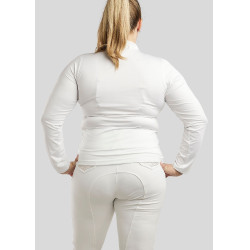 Polo Montar Briella a maniche lunghe crystal Rose gold Curve donna Bianco