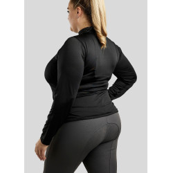 Polo Montar Briella a maniche lunghe crystal Rose gold Curve donna Nero