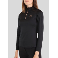 Polo Montar Everly Mon Tech donna maniche lunghe rosa oro Nero