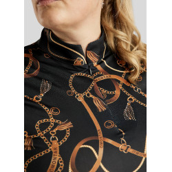 Polo Montar Haily Bridle maniche lunghe Curve donna Nero