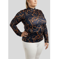 Polo Montar Haily Bridle maniche lunghe Curve donna Marina Blu marino