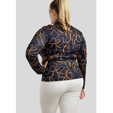 Polo Montar Haily Bridle maniche lunghe Curve donna Marina Blu marino