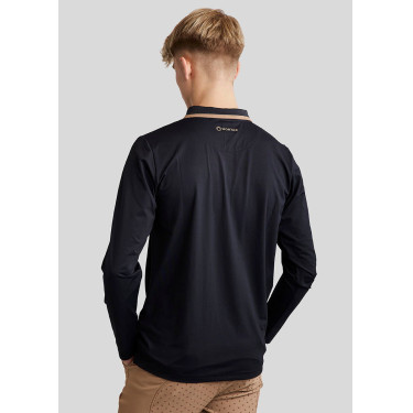 Polo da uomo Montar MoDrake con colletto a contrasto e maniche lunghe Polo da uomo Montar MoDrake con colletto a contrasto e maniche lunghe