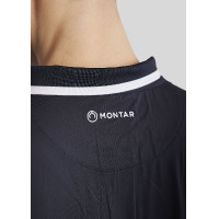 Polo da uomo Montar MoDrake con colletto a contrasto e maniche lunghe Blu marino scuro