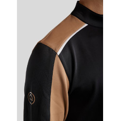 Polo da equitazione MoPhil a maniche lunghe da uomo Nero