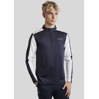 Polo da equitazione MoPhil a maniche lunghe da uomo Blu marino scuro