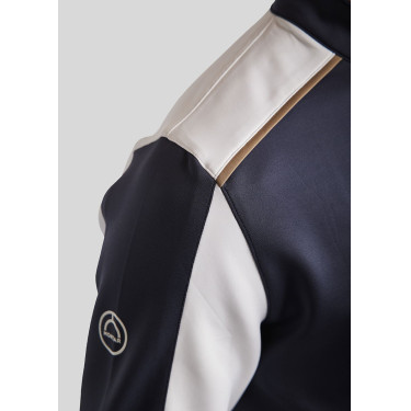 Polo da equitazione MoPhil a maniche lunghe da uomo Blu marino scuro