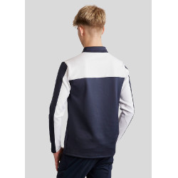 Polo da equitazione MoPhil a maniche lunghe da uomo Blu marino scuro