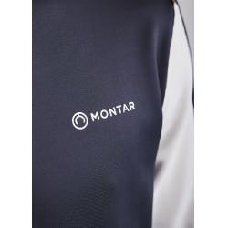 Polo da equitazione MoPhil a maniche lunghe da uomo Blu marino scuro