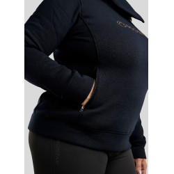Maglia Montar Naja con zip al collo crystal rose gold Curve donna Marina Blu marino