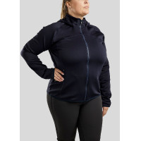 Felpa con zip Montar con cappuccio Liza donna Curve Marina Blu marino
