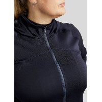 Felpa con zip Montar con cappuccio Liza donna Curve Marina Blu marino