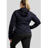 Felpa con zip Montar con cappuccio Liza donna Curve Marina Blu marino