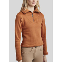 Felpa Montar MoElla con zip a un quarto da donna Bronzo Marrone Felpa Montar MoElla con zip a un quarto da donna Bronzo Marrone