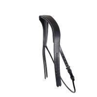 Capezzina Montar anatomica in cuoio conciato con sottogola rotonda Nero