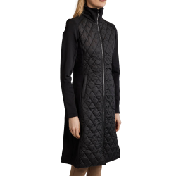 Giacca lunga Montar MoQuinn ibrida trapuntata Curve donna Nero