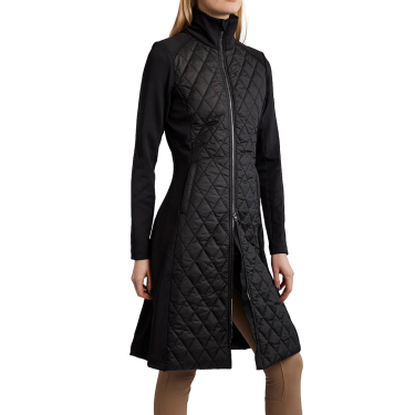 Giacca lunga Montar MoQuinn ibrida trapuntata Curve donna Nero