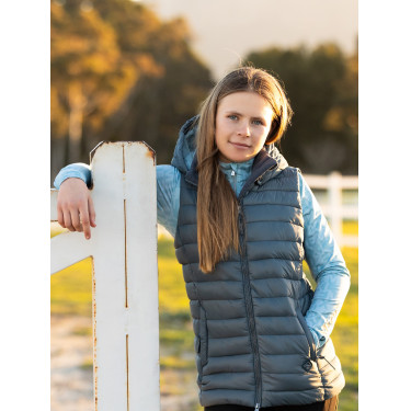 Gilet senza maniche con cappuccio LeMieux Milly Young Rider Petrolio Blu