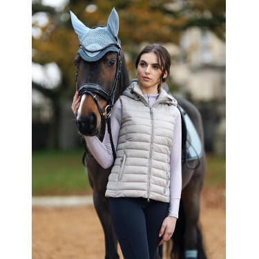 Gilet senza maniche con cappuccio LeMieux Tilly donna Cenere Blu marino