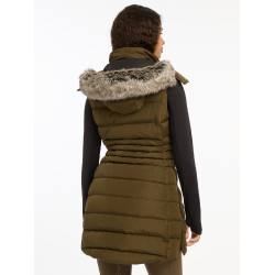 Gilet senza maniche imbottito LeMieux Harper Longline da donna Alpina Marrone