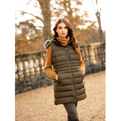 Gilet senza maniche imbottito LeMieux Harper Longline da donna Alpina Marrone