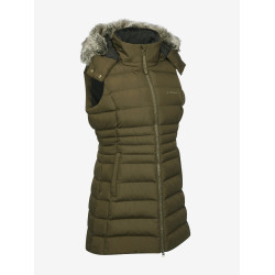 Gilet senza maniche imbottito LeMieux Harper Longline da donna Alpina Marrone