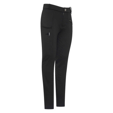 Pantaloni da equitazione Easy Rider Joy Winter FullGrip Bambini Nero