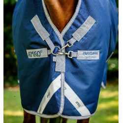 Coperta Horseware High Neck Amigo® Bravo 12 Original 250g 1200D Marina / grigio titanio / argento Blu marino