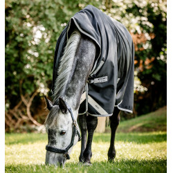 Coperta Horseware High Neck Amigo® Bravo 12 Original 250g 1200D Nero / grigio titanio / argento