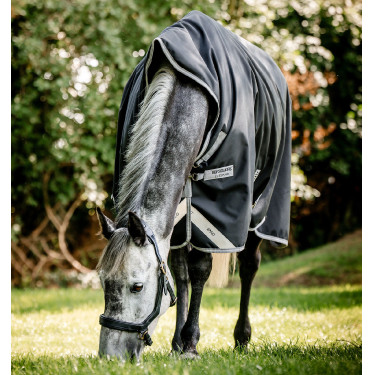 Coperta Horseware High Neck Amigo® Bravo 12 Original 250g 1200D Nero / grigio titanio / argento