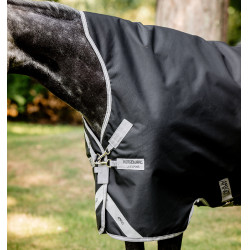 Coperta Horseware High Neck Amigo® Bravo 12 Original 250g 1200D Nero / grigio titanio / argento
