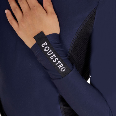 Maglia intima Equestro da allenamento a maniche lunghe per ragazza Blazer marine Blu marino