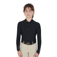 Maglia intima Equestro da allenamento a maniche lunghe per ragazza Cammeo rosa