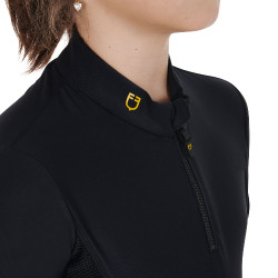 Maglia intima Equestro da allenamento a maniche lunghe per ragazza Nero