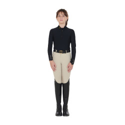 Maglia intima Equestro da allenamento a maniche lunghe per ragazza Nero