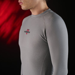 Base Layer uomo maniche lunghe Equestro Ridertechnology Uccello beffardo Grigio