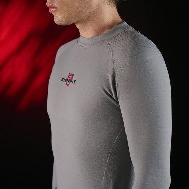 Base Layer uomo maniche lunghe Equestro Ridertechnology Uccello beffardo Grigio