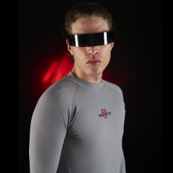 Base Layer uomo maniche lunghe Equestro Ridertechnology Uccello beffardo Grigio