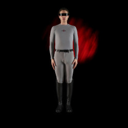 Base Layer uomo maniche lunghe Equestro Ridertechnology Uccello beffardo Grigio