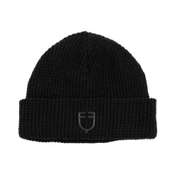 Berretto Equestro unisex in lana a costine con logo