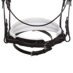 Briglia Ophelia in cuoio di vitello Acavallo Marrone / bianco Briglia Ophelia in cuoio di vitello Acavallo Marrone / bianco