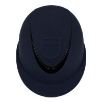 Casco da donna con ampia visiera e logo in rilievo Equestro Marina Blu marino
