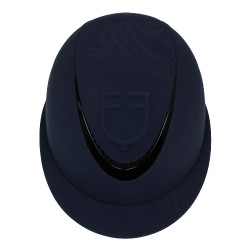 Casco da donna con ampia visiera e logo in rilievo Equestro Marina Blu marino