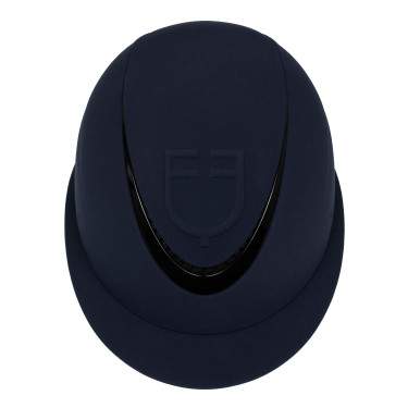 Casco da donna con ampia visiera e logo in rilievo Equestro Marina Blu marino