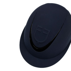 Casco da donna con ampia visiera e logo in rilievo Equestro Marina Blu marino