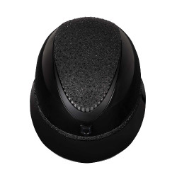 Casco di lusso con ampia visiera e strass omologato EN 1384-2023 Equestro Nero / nero