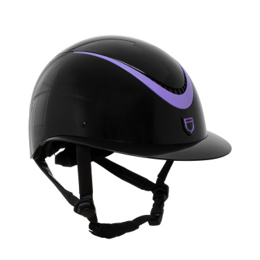 Casco con cinturino in similpelle lucida omologato EN 1384-2023 Equestro