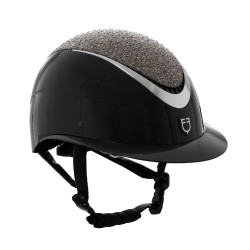 Casco Star con ampia visiera e strass omologato EN 1384-2023 Equestro